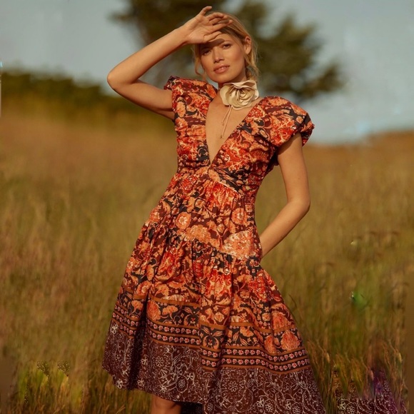 Anthropologie Dresses & Skirts - NWT Anthropologie Printed V-Neck Babydoll Dress